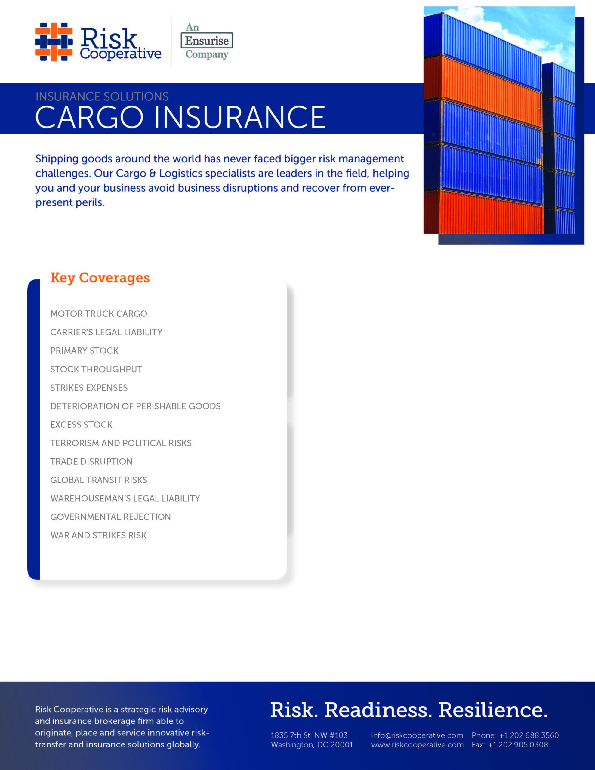 Cargo Insurance OnePager
